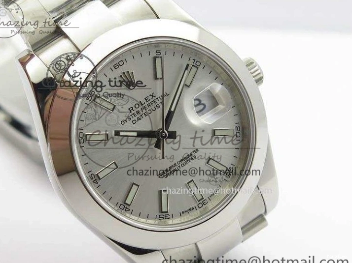 MiroTime 1218 HighQuality DateJust 41mm 126300 SS Noob 1:1 Best Edition Silver Dial Stick Markers On SS Bracelet A 3597